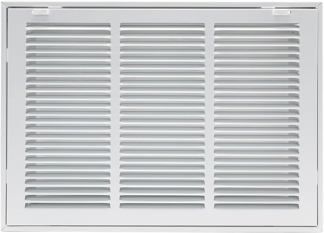 Howeall 18"W x 12"H [Duct Opening Size] Steel Return Air Filter Grille - Removable Face/Door for 1 inch Filters -HVAC Vent Cover Grill - White [Outer Dimensions: 20 5/8"W X 14 5/8"H]
