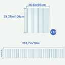12 PCS 3'x 3.2' Clear Polycarbonate Roofing Sheet, Splicable Corrugated Plastic UV Resistant Greenhouse Shed Canopy, Transparent Insulation Day Lighting Panels, Easy Cut Covering Panel for Outdoor