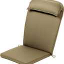 Plant Theatre Adirondack Chair Cushion - High Back Patio Chair Cushion for Outdoor Furniture - Outdoor Chair Cushions for Rocking Chairs, Front Porch, Yard and Lawn Furniture (49" x 22") (Warm Beige)