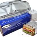 Aluminum Foil Sheets, 500 Count  9" x 10.75" Pre-Cut Pop-Up Dispenser for Food Wrap, Sandwich Wrap, Hair Foils, Food Storage, Baking, Catering, Restaurant, Salon Use