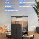 Automatic Cat Feeder for 2 Cats, 5L/20 Cups Food Dispenser with Adjustable Raised Double Bowls, Detachable Control Panel, Timed Cat and Dogs Feeder for Dry Food, Dual Power Supply