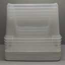 IRIS USA 6-Pack 54 Quart Stackable Storage Bins with Lids [Made in USA] - Everyday Organizer Latching Clear Plastic Organization Containers Closet Bedroom Shelving Units Home Storage - Clear/White (54 Qt CLR)