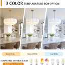 Large Drum Chandelier for Dining Room Light Fixture Modern 22.05" Boho Chandelier 2-Tier 4 Light Fabric Chandelier Ceiling Hanging Height Adjustable, 22.0in,4H,2-Tier