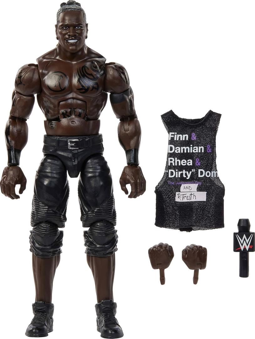 Mattel WWE Elite Action Figure & Accessories, Series #115 6-inch Collectible R-Truth with 25 Articulation Points & Swappable Hands