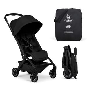 Joolz Aer2 Lightweight Travel Stroller for Baby & Toddler – One-Hand Fold, Compact Carry-On Airplane Approved, Reclining Seat, UPF 50+ Canopy, Travel Pouch, Baby Net – Space Black