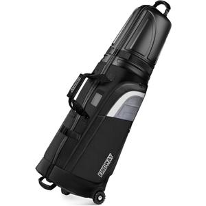 findway Golf Travel Bags for Airlines with Wheels and ABS Hard Case Top, Protect Your Clubs, Waterproof 1680D Oxford Fabric and Oversize Tank Wheels, Lightweight and Easy to Maneuver