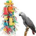 Rypet Wood Bird Chewing Toys for Cage Wall, Wooden Bird Cage Toy for Helping to Trim Beak, Birds Toys Parrot Toy for African Grey Parrots Cockatoos Amazon Parrot and Other Small to Medium Parrots (Colorful3)