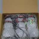 Christmas Pathway Lights Outdoor Decoations, Solar LED Snowman Stake Lights, Waterproof Walkway Landscape Light for Winter Yard, Garden Decor (Cool White, 3 Pack)