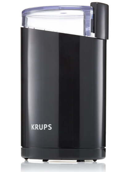 KRUPS Precision Electric Coffee Grinders, 3 oz Capacity, 200W Motor, Stainless Steel Blades for Uniform Grinding of Beans, Herb and Nuts, Coffee and Spice Grinder Electric, (Black)