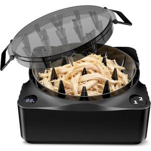 Electric Chicken Shredder for Tacos & Salads,USB Rechargeable Cordless Meat Shredder Tool Twist with 2 Timer Modes for Chicken,Beef,Pork,Suitable for Home Cooking
