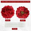 Artificial Hydrangea Flowers 104 PCS Faux Silk Hydrangeas Flowers Heads with Stems for Valentine's Day Wedding Centerpieces Home Garden Baby Shower Party Decoration (Red)