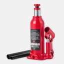 Hydraulic Welded Bottle and Car Jack, 4.4 Short Ton/ 4 Metric Ton/ 4 Tonne / 4000 kg Capacity, Slow Release, Red