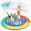Splash Pad for Kids and Dogs, 67" Double Layer Thickened Dog Water Mat, Dog Water Summer Toys, Great Outdoor Toys Toddlers 1-3 Ages 4-8, for Summer Outdoor Garden Backyard Outside