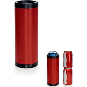 Red Double Tactical Reload Can Holder12oz Drink HolderPortable Drink Carrier for Soda & Beer, Outdoor BBQ Picnic Camping Beach Party Accessory