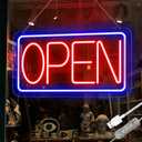Neon Open Sign for Business,16.2"X 9" Led Open Sign with ON/OFF Switch for Storefront Window Glass Door Shop Store Florists Bar Salon Cafes Restaurant