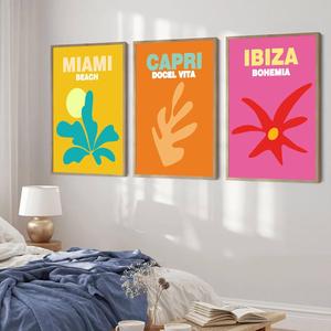 Insire Preppy Posters, Wall Art, Preppy Room Posters, Beach Girl Aesthetic, Beachy Wall Decor - (8x10 Unframed) Pack Of 3