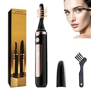 Heated Eyelash Curler-USB Rechargeable Electric Eyelash Curler- Eyelash Curlers Heated 4 Temperature Modes Fast Heat Up Within 3s - 24 Hours Long Lasting- with Led Display for Women Girls(Black)