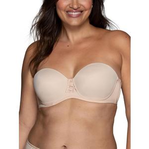Vanity Fair Women's Beauty Back Smoothing Strapless Bra, 4-Way Stretch Fabric, Lightly Lined Cups up to H