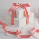 MEEDEE Blush Satin Ribbon 1-1/2 Inch Blush Pink Ribbon Lux Double Faced Satin Ribbons by 50 Yards Polyester Satin Ribbons for Crafts, Weddings, Flower Bouquet, Holiday Decorating