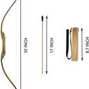 Kids Bow and Arrow Set, 32 Inch Archery Set Handmade Wooden Toy Bow and Arrow for Kids 4-6 8-12, Cosplay Game Costume Prop Play, 1 Bows 1 Quivers and 10 Wood Arrows, Gifts for Youth Boys & Girls (Black)