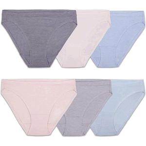 Fruit of the Loom Women's Beyondsoft Underwear, Super Soft Designed with Comfort in Mind, Plus Size (9, Bikini - Modal - 6 Pack - Colors May Vary)