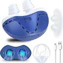 Anti Snoring Devices, Double Vortex Anti Snoring Device, Snoring Solution, Adjustable Wind Speed, Suitable for All Nose Shapes, Stop Snoring Suitable for Men and Women, Blue CD1