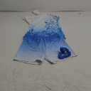 LQSZ Gymnastics Leotards for girls with Gym Shorts Sparkly Ballet Dance Sleeveless Cross-back Toddler Unitards 3-12 Years (5-6 Years, Blue)