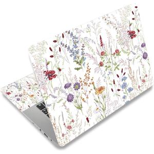 12 12.1 13 13.3 14 15.4 15.6 Inch Laptop Skin Decal, Laptop Skins Stickers Decals for Notebook PC, Universal Reusable Vinyl Laptop Cover Sticker, Waterproof Art Protector I Colorful Weeds