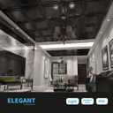 Art3d PVC Ceiling Tiles, 2'x2' Plastic Sheet in Black (12-Pack), 24"x24"