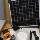 POPOSOAP Solar Water Pump Outdoor, 30 Watt Solar Powered Water Pump with 430GPH Solar Pump, 7 Nozzles, 6.6 Tubing DIY Water Feature for Pond, Fountain, Pool, Garden, Backyard