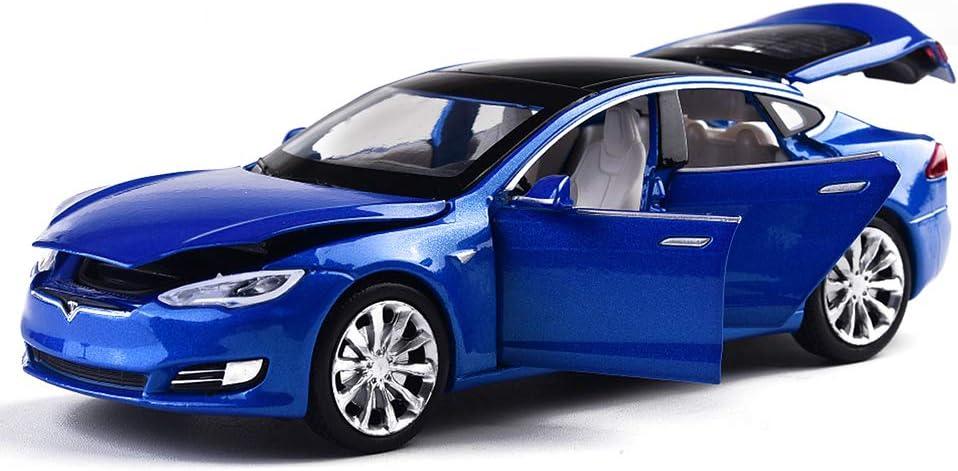 gidoyi Toy Car Model S Alloy Model Cars Pull Back Vehicles 1/32 Scale Car Toys for Toddlers Kids (Blue)
