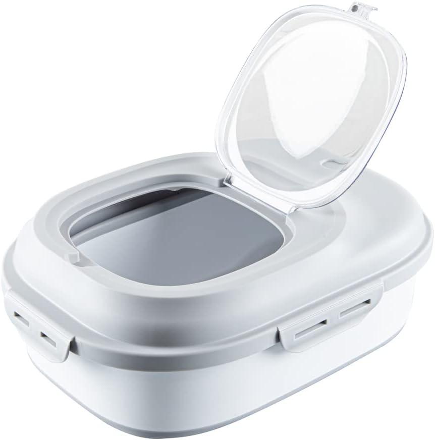 Restaurantware-17.7 x 13 x 14.8 Inch Collapsible Container, 1 Durable Storage Container - Built-In Handles, Gray Plastic Household Organizer With Handles, Collapsible, For Home Purpose And More