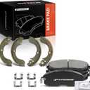 A-Premium Front and Rear Ceramic Disc Brake Pads Set Compatible with Select Nissan Models - Sentra 2007-2012, Versa 2007-2012, Cube 2009-2014, 8 Pcs