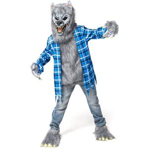 Spooktacular Creations Halloween Kids Werewolf Costume with Mask, Wolf Costume for Halloween Dress Up Parties, Festivals, Large(10-12 yrs)