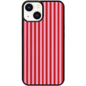 Aesthetic Pink Striped Pattern Case Compatible with iPhone 12,Geometric Vertical Stripes Phone Case,Custom Vertical Lines Protective Cases with Soft TPU Material for Women Girls (for iPhone 12)