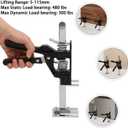 2 Pack Labor Saving Arm Jack, Lever Arm Lifter Hand Tool Jacks, Effort Elevator for Installing Doors Windows Cabinet, Furniture Drywall Lifter Jack