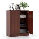 2-Door Modern Floor Storage Cabinet with 3-Tier Shelf