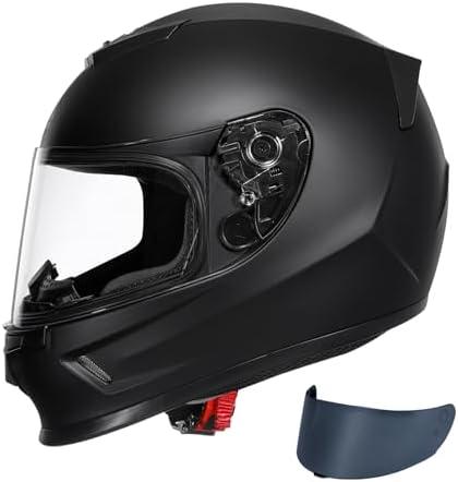TRIANGLE Kids Motorcycle Helmets Youth Full Face Helmet Lightweight with 2 Visors DOT Approved