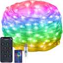 100 LEDs RGB Smart IC Fairy Lights, [APP & Remote Control] 33FT/10M Multicolor String Lights Indoor, USB Powered & IP65 Waterproof, Christmas Light Decoration for Outdoor, Christmas, Bedroom