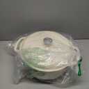 Amazon Basics Enameled Cast Iron Dutch Oven Pot with Lid, Dual Handles, Heavy-Duty, Oven Safe for Stews, Roasting, Baking, 7.3-Quart, White