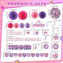 2 x Eersida 88 Pcs Pink Disco Bulletin Board Decorations with Paper Fans Back to School Classroom Bulletin Board Set Musical Note Record Bow Cutouts for Holiday School Wall Door Decor (Pink Disco)