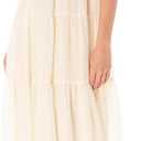Maison Tara Women's Caplet Smocked Waist Tierred Skirt Midi Dress, 14