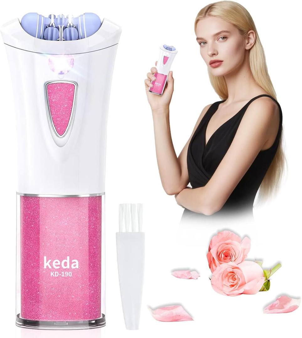 Glabrouse Skin Epilator, 2025 New Glabrouse Skin Hair Remover for Women with LED, Smooth Glide for Women Facial Hair, Glabrouse Skin epilator for face/Lip/Arm/Bikini Area/Leg/Armpit