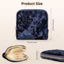 SEIUACN Travel Jewelry Holder,Anti-Scratch&Portable Travel Organizer Pouch for Rings Bracelets Necklace Earrings,Small Jewelry Case (Blue)