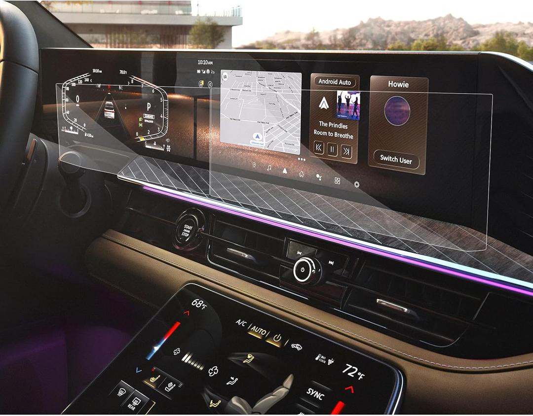 SXCY 4PCS for 2025 Infiniti QX80 Screen Protector [GPS 14.3 In+Dash 12.3 In] for 2025 Infiniti QX80 Accessories 2025 QX80 Screen Protector[4H Nano]