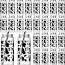 Chuangdi 24 Sets 14 oz Cow Theme Plastic Milk Bottles with Straws and Metal Lids 24 Plastic Bottles 25 Paper Straws Tumbler Reusable Jar Containers for Baby Shower Birthday Supplies(Black,cow)