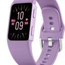 FITVII Fitness Tracker, Slim AMOLED Fitness Watch 2025 with 24/7 Heart Rate, Blood Pressure, Blood Oxygen, Stress Monitor, Step Calorie Counter, IP68 Waterproof Smart Watch for Women Men