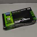 Inspire Black Nitrile Gloves HEAVY DUTY 6 Mil Nitrile Chemical Resistant Medical Cooking Cleaning Disposable Black Gloves (Large)