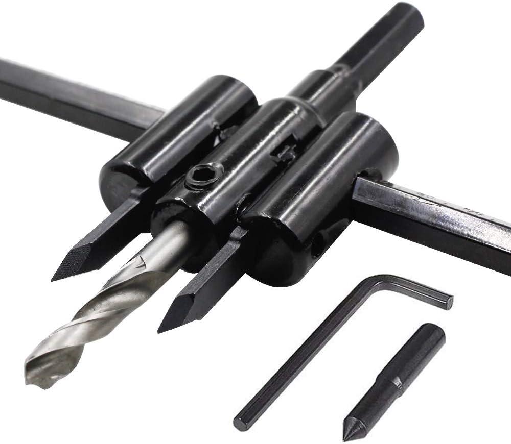 Luomorgo 1 3/16" to 12" Adjustable Hole Saw Circle Cutter Drill Bit Tool Saw Round Cutting for Drywall Wood