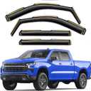 in-Channel Window Rain Guards Fit for Chevy Silverado/GMC Sierra 1500 2019-2026 Crew Cab, Extra Durable Window Visors Vent Visors Window Deflector Vent Shades Car Accessories -4 pcs